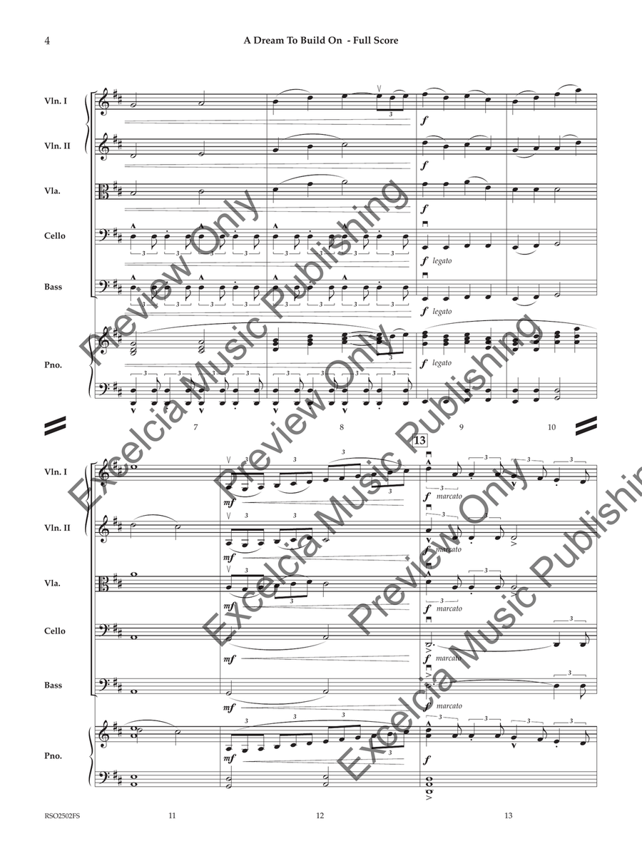 A Dream to Build On A Dream to Build On Orchestra scores gallery preview page 5