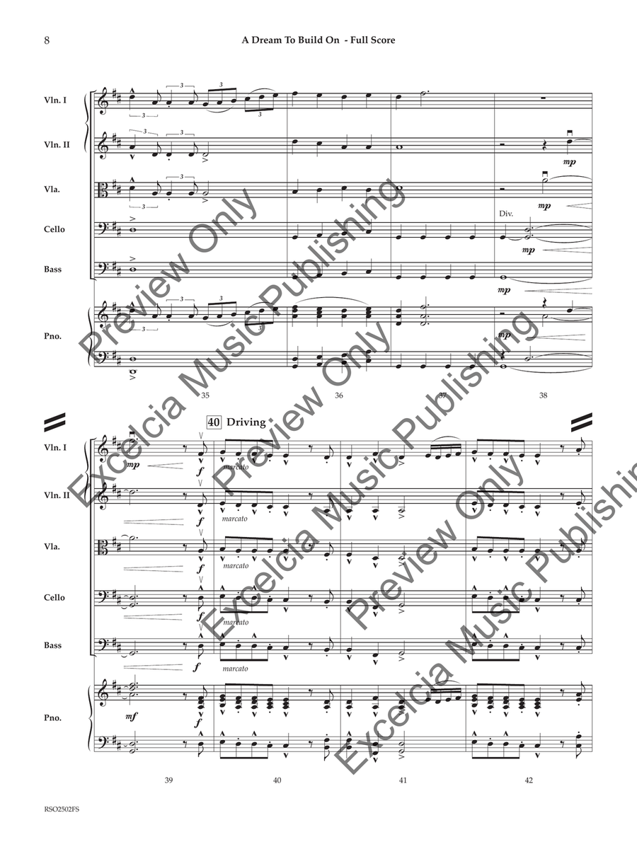 A Dream to Build On A Dream to Build On Orchestra scores gallery preview page 9