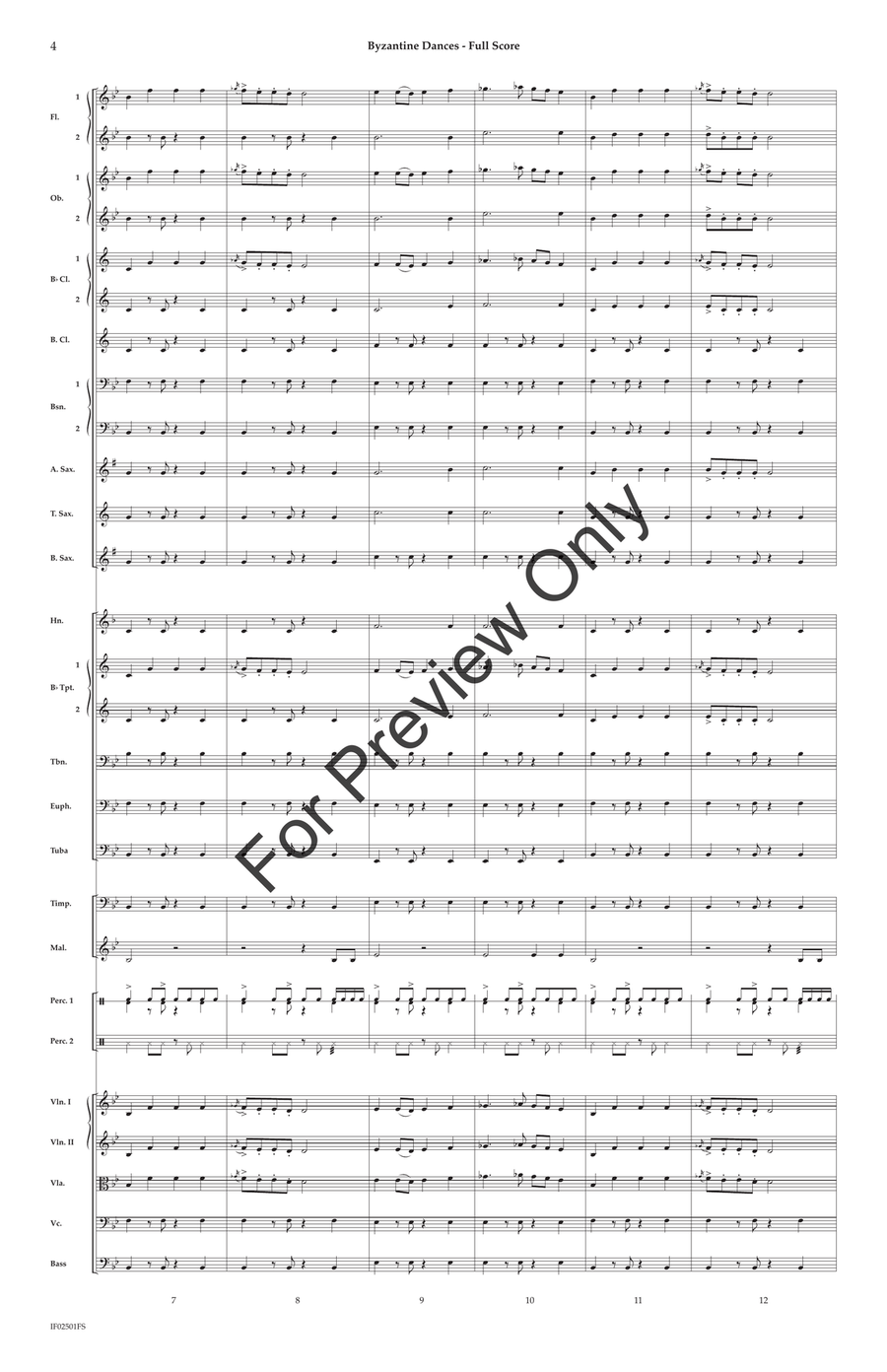 Byzantine Dances Byzantine Dances Full Orchestra scores gallery preview page 5