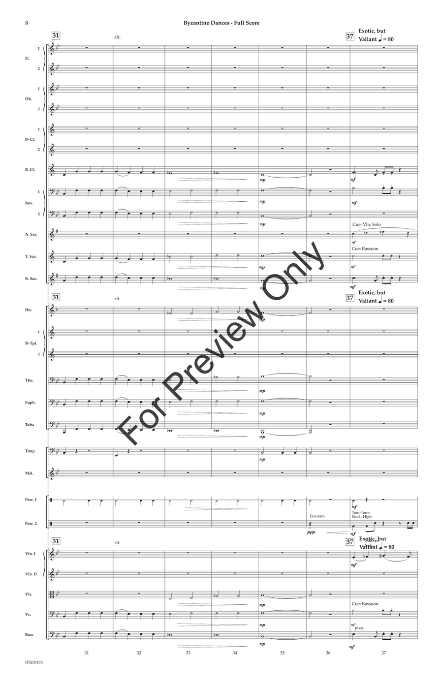Byzantine Dances Byzantine Dances Full Orchestra scores gallery preview page 9
