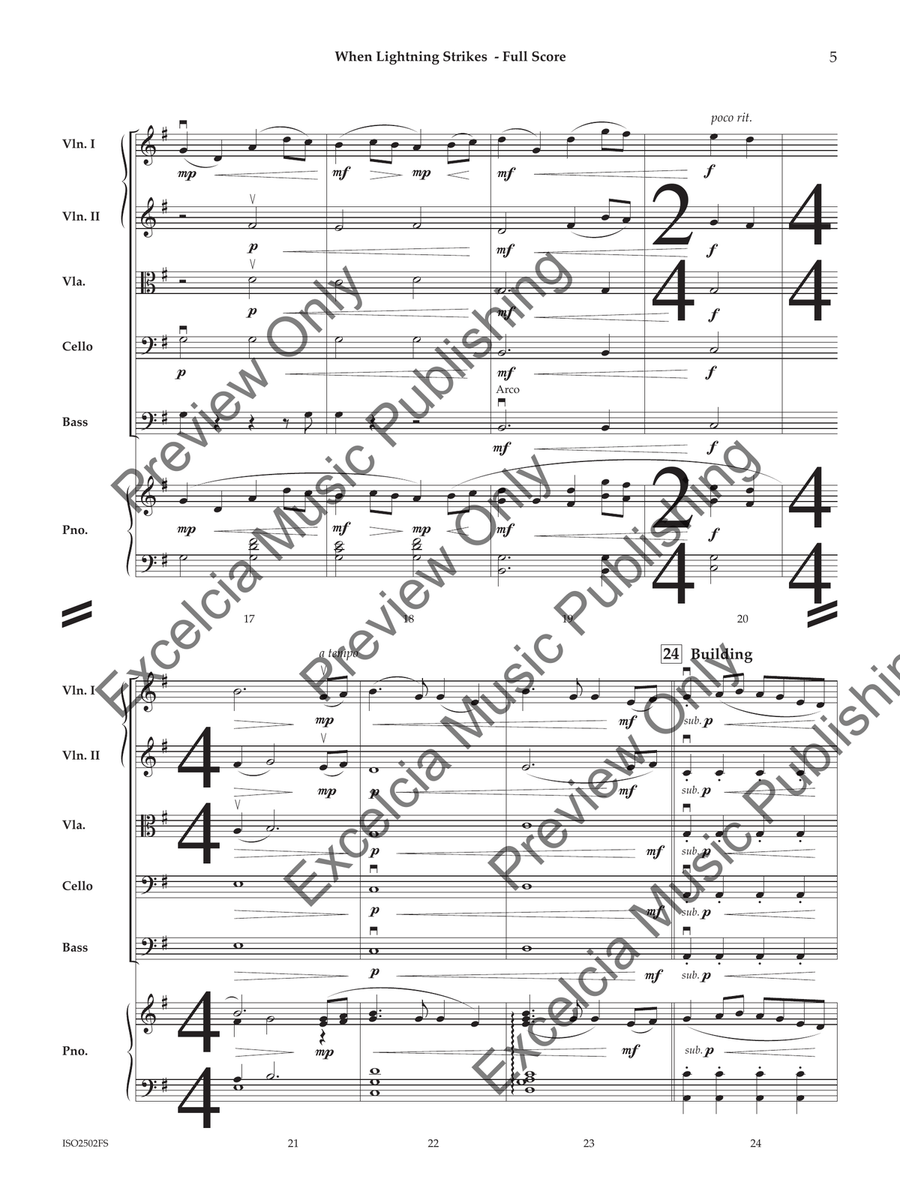 When Lightning Strikes (Score) Orchestra scores gallery preview page 6