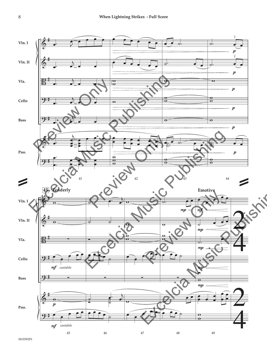 When Lightning Strikes (Score) Orchestra scores gallery preview page 9