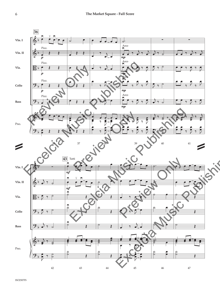 The Market Square (Score) Orchestra scores gallery preview page 7