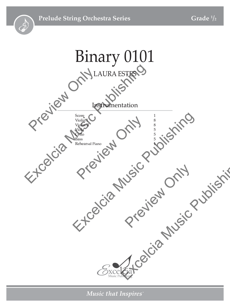 Binary 0101 (Score) Binary 0101 (Score) Orchestra scores gallery preview page 2