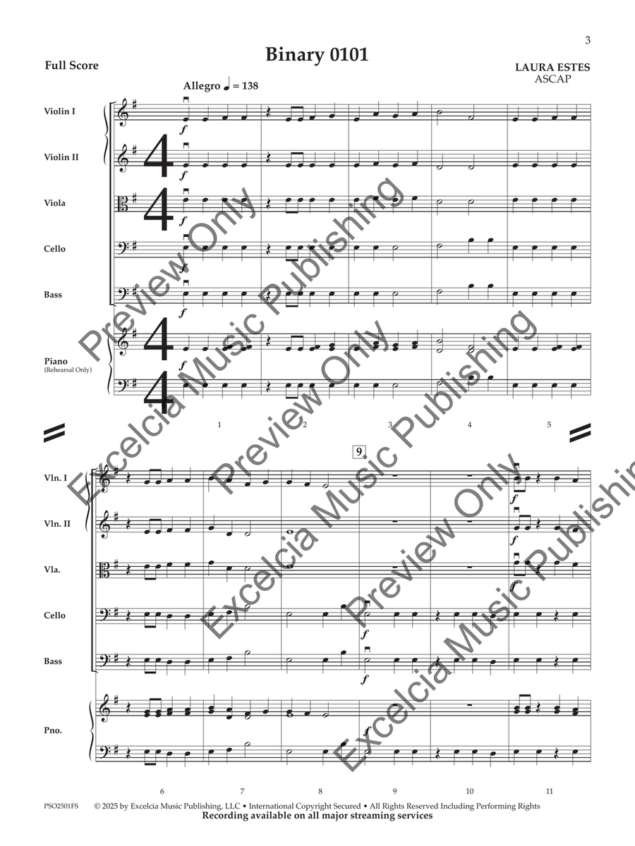 Binary 0101 (Score) Binary 0101 (Score) Orchestra scores gallery preview page 4