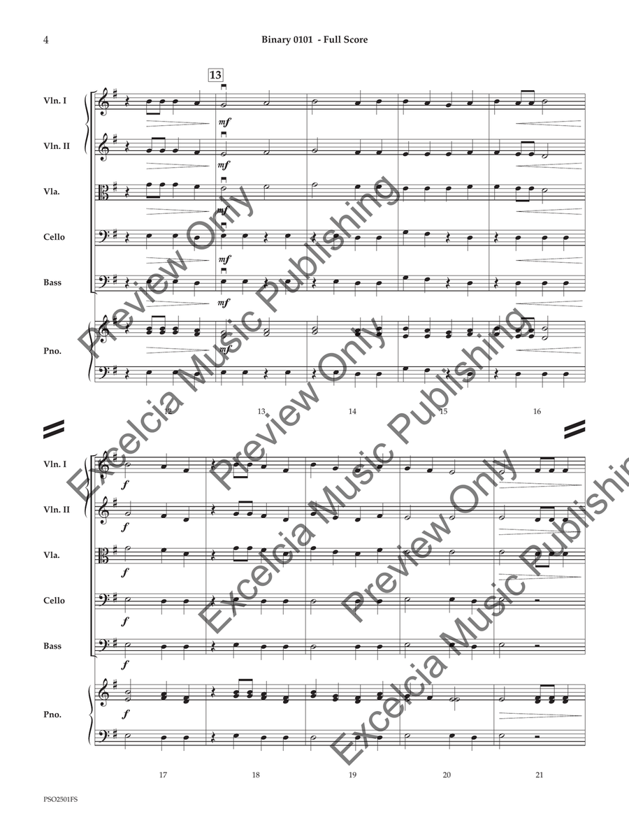 Binary 0101 (Score) Binary 0101 (Score) Orchestra scores gallery preview page 5