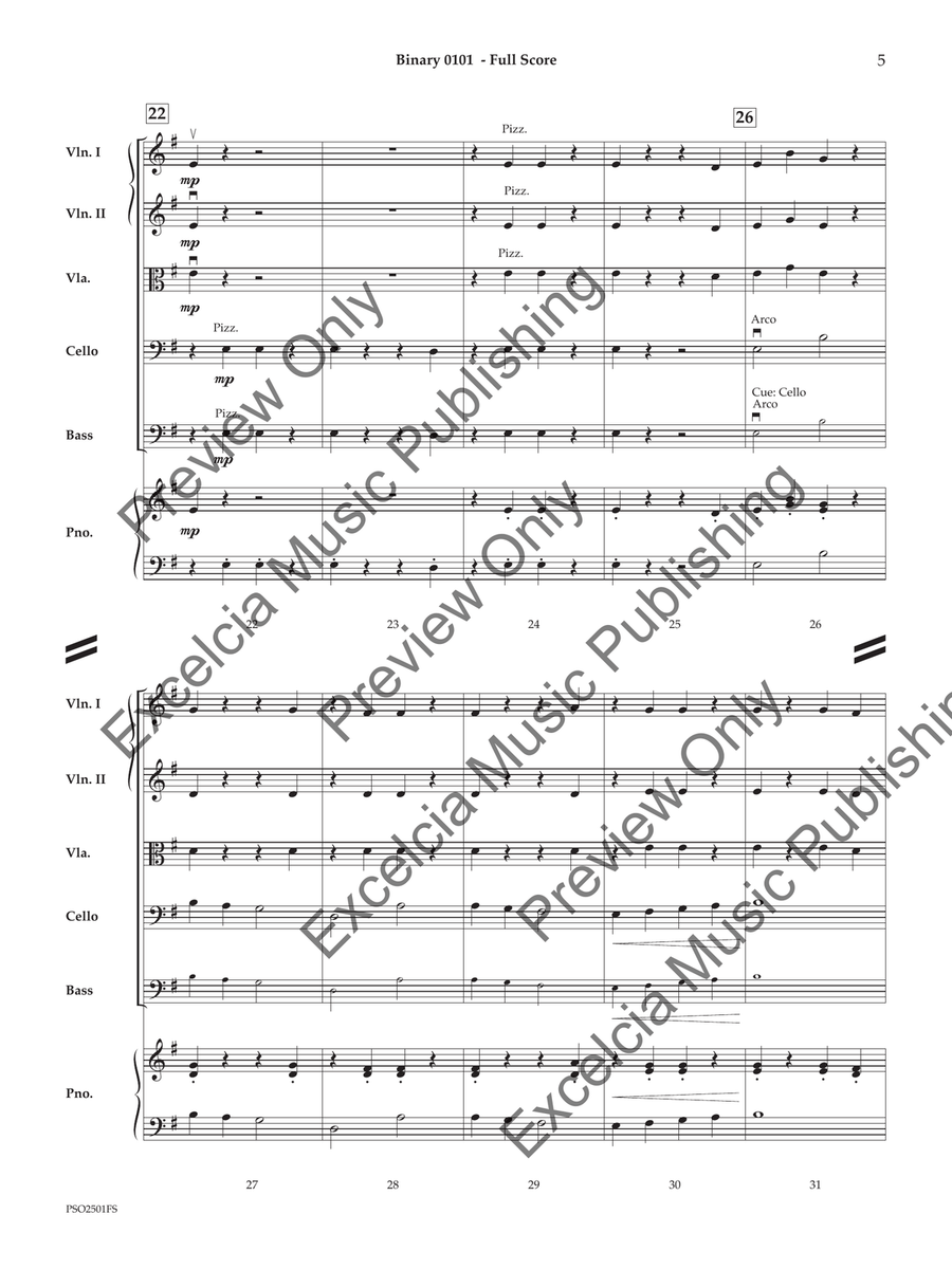 Binary 0101 (Score) Binary 0101 (Score) Orchestra scores gallery preview page 6