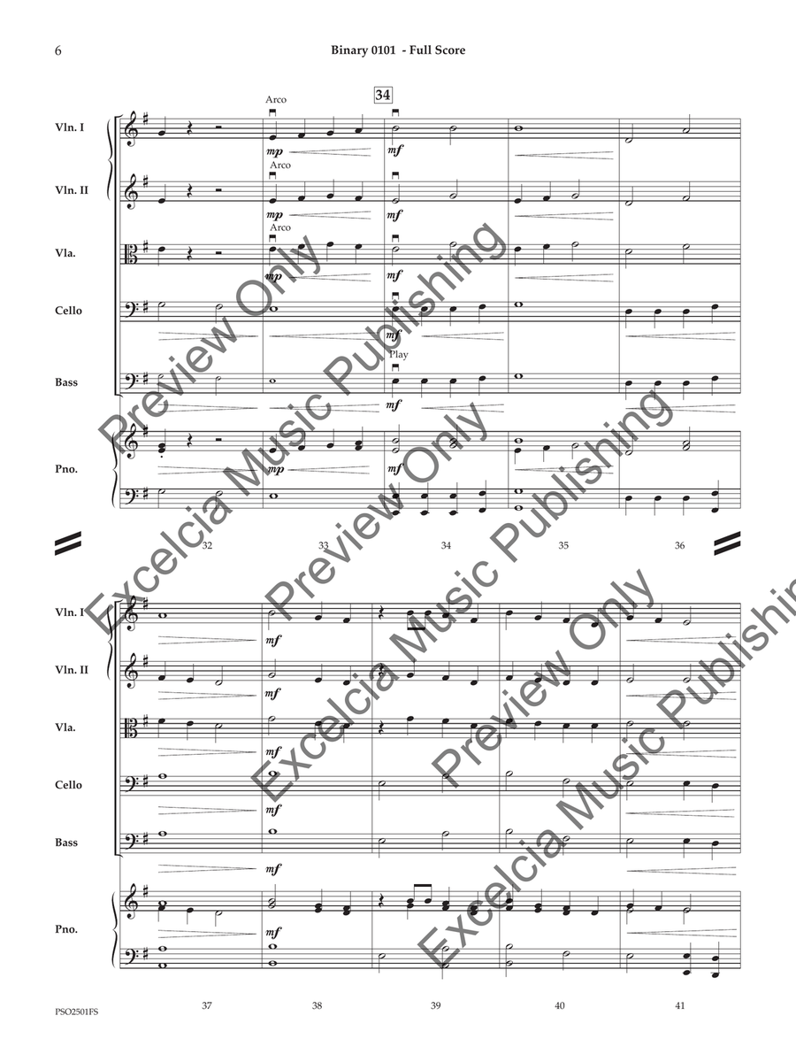 Binary 0101 (Score) Binary 0101 (Score) Orchestra scores gallery preview page 7