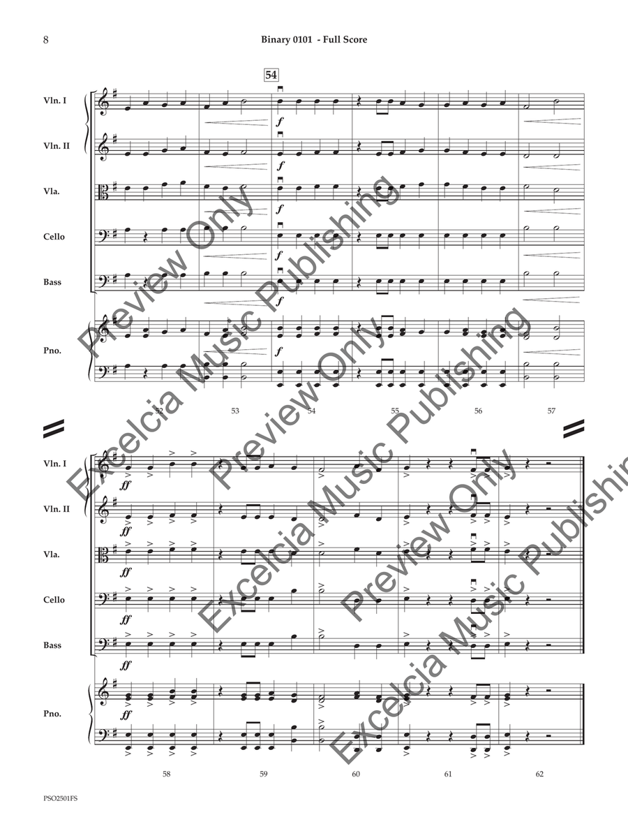 Binary 0101 (Score) Binary 0101 (Score) Orchestra scores gallery preview page 9
