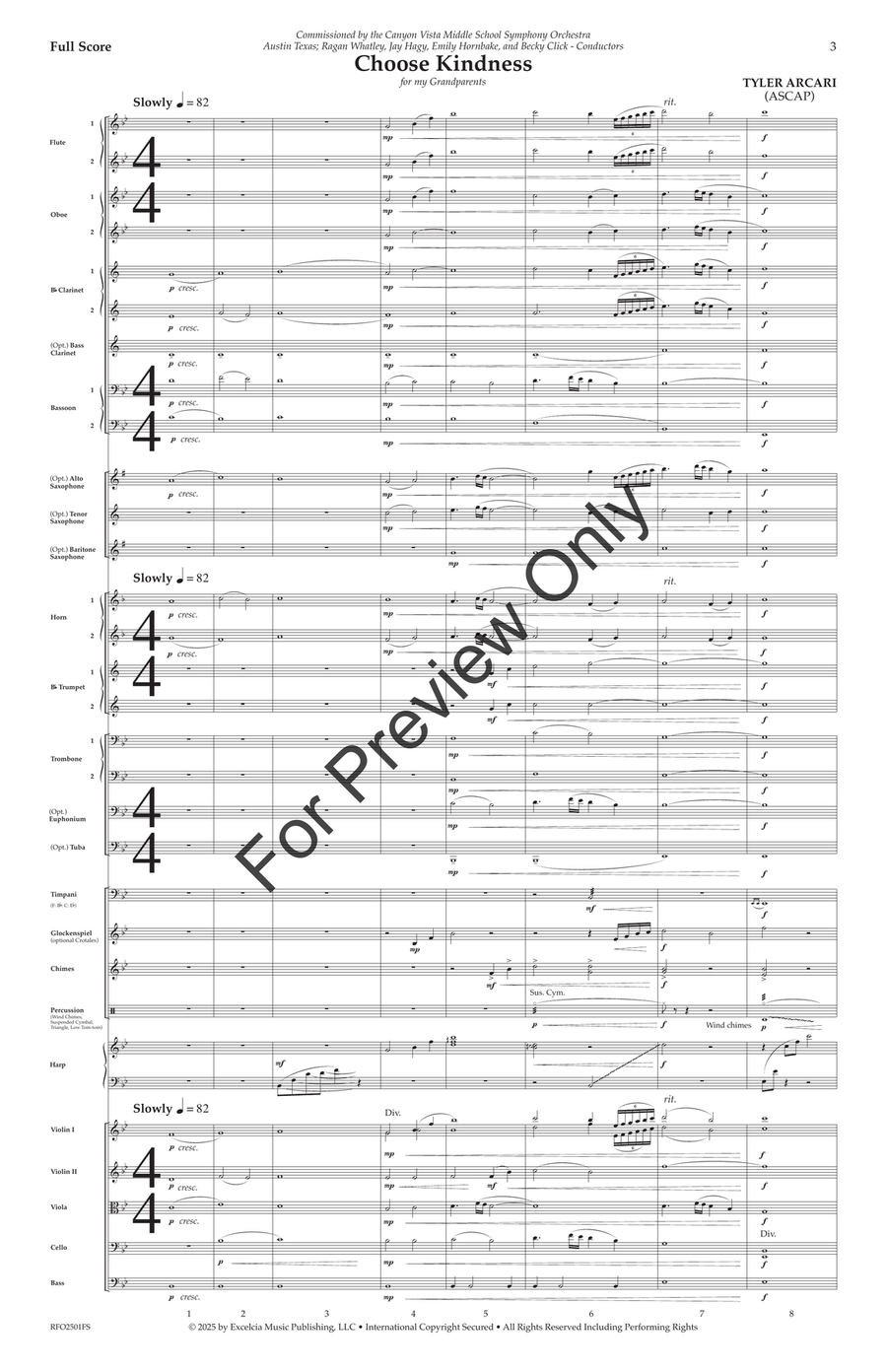 Choose Kindness Choose Kindness Full Orchestra scores gallery preview page 4