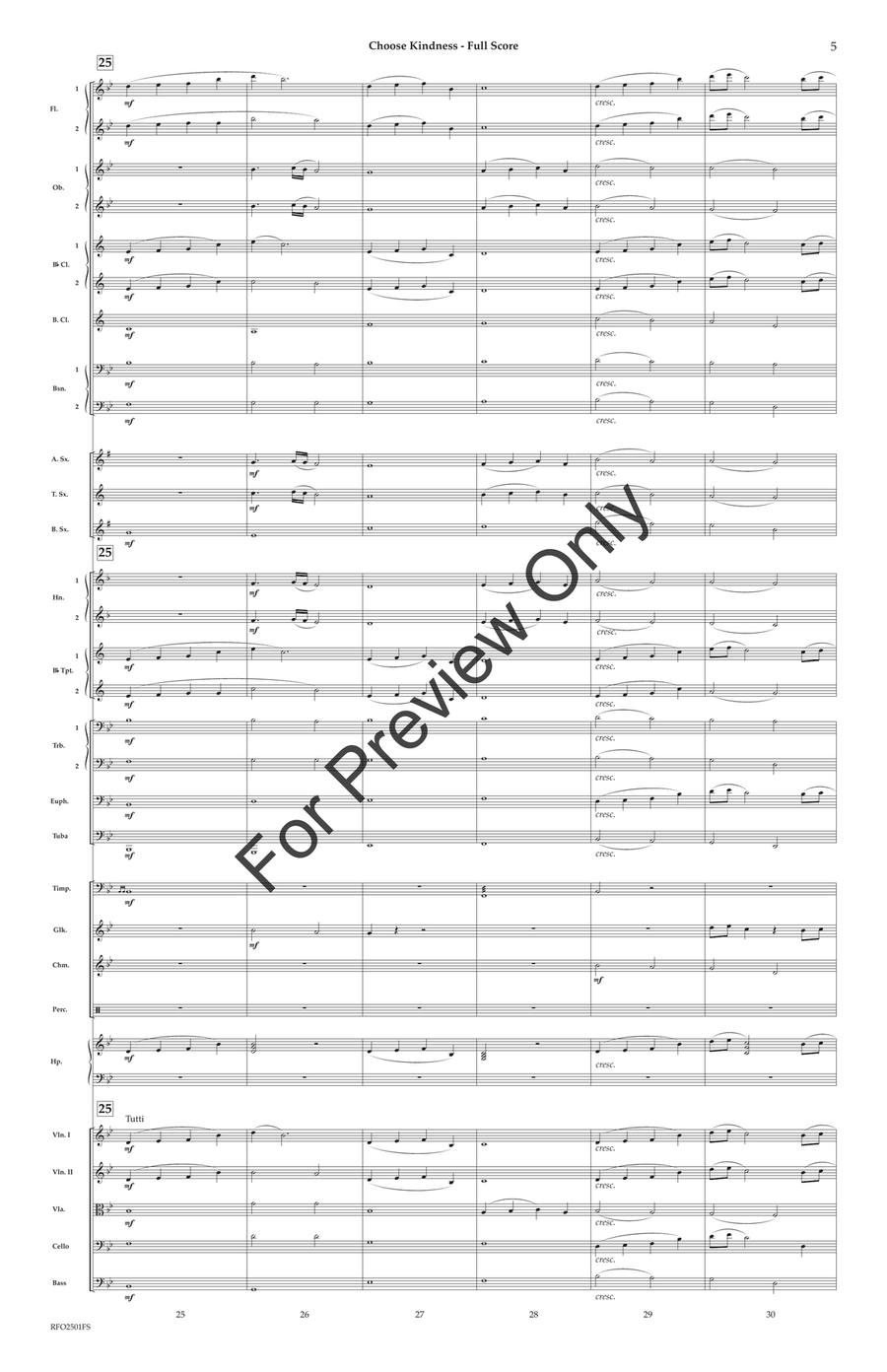 Choose Kindness Choose Kindness Full Orchestra scores gallery preview page 6