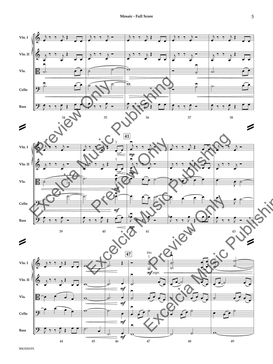 Mosaic (Score) Mosaic (Score) Orchestra scores gallery preview page 6