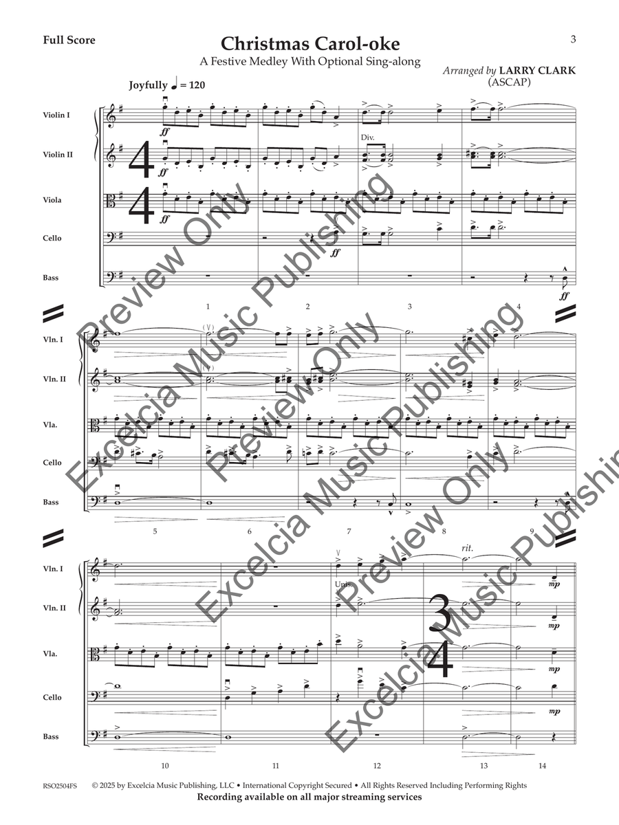 Christmas Carol-oke Christmas Carol-oke Orchestra scores gallery preview page 4