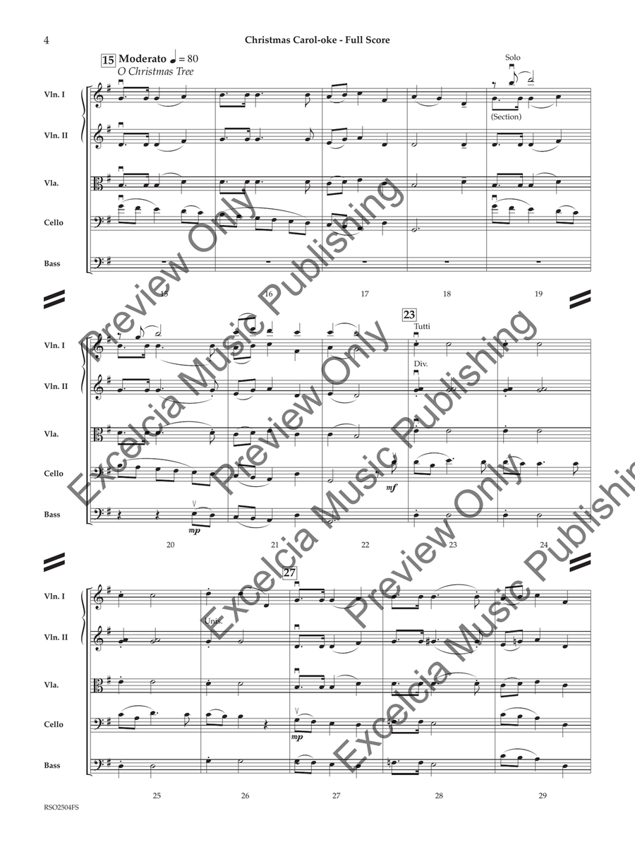 Christmas Carol-oke Christmas Carol-oke Orchestra scores gallery preview page 5