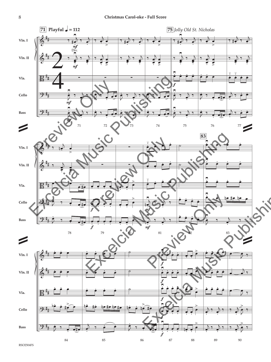Christmas Carol-oke Christmas Carol-oke Orchestra scores gallery preview page 9