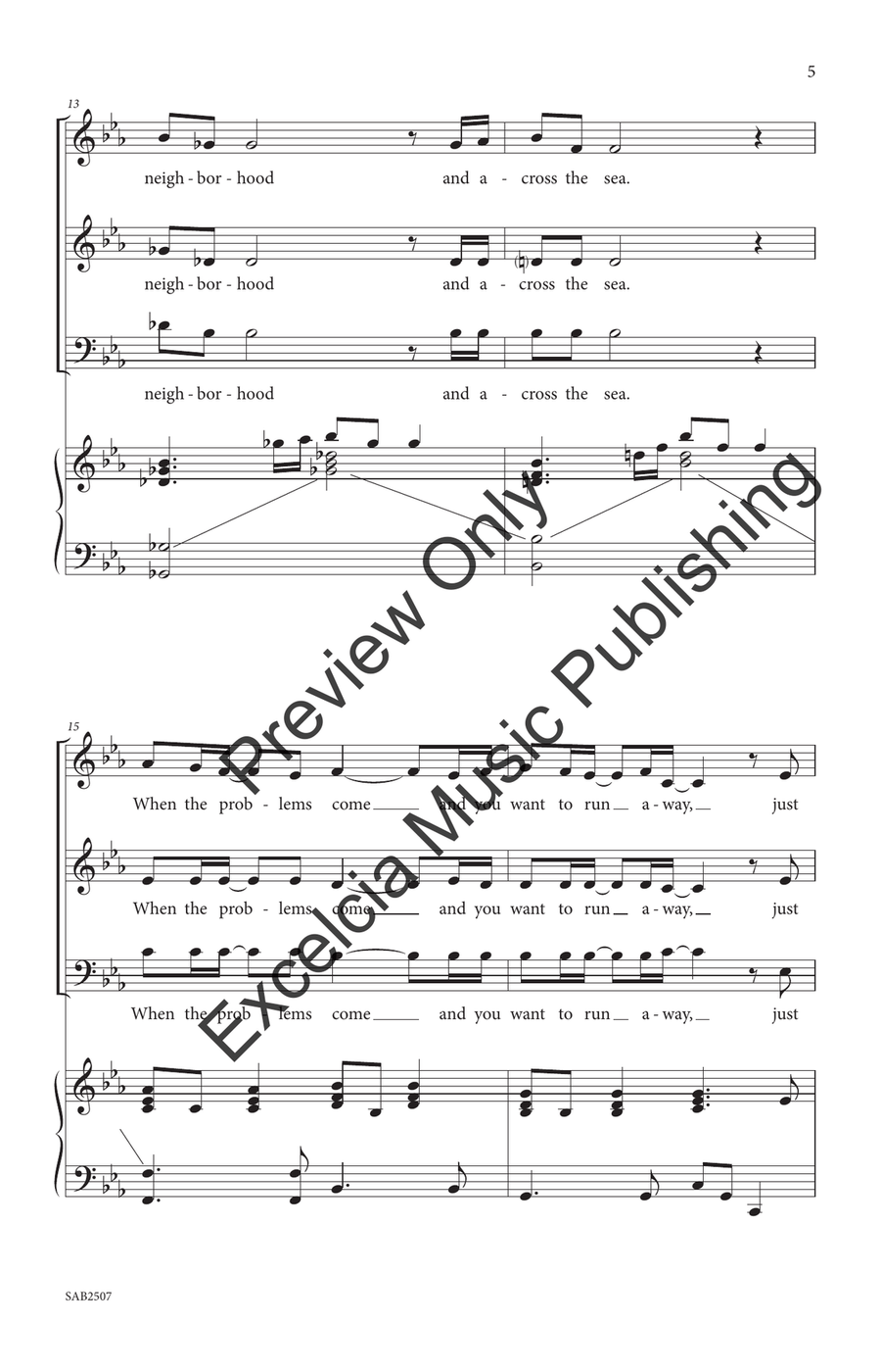 The Grass Is Greener (SAB) 3-Part - Sheet Music page 6