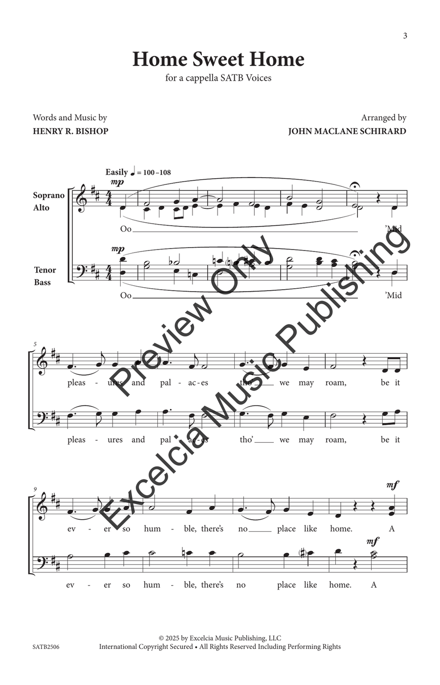 Home Sweet Home Home Sweet Home 4-Part scores gallery preview page 4