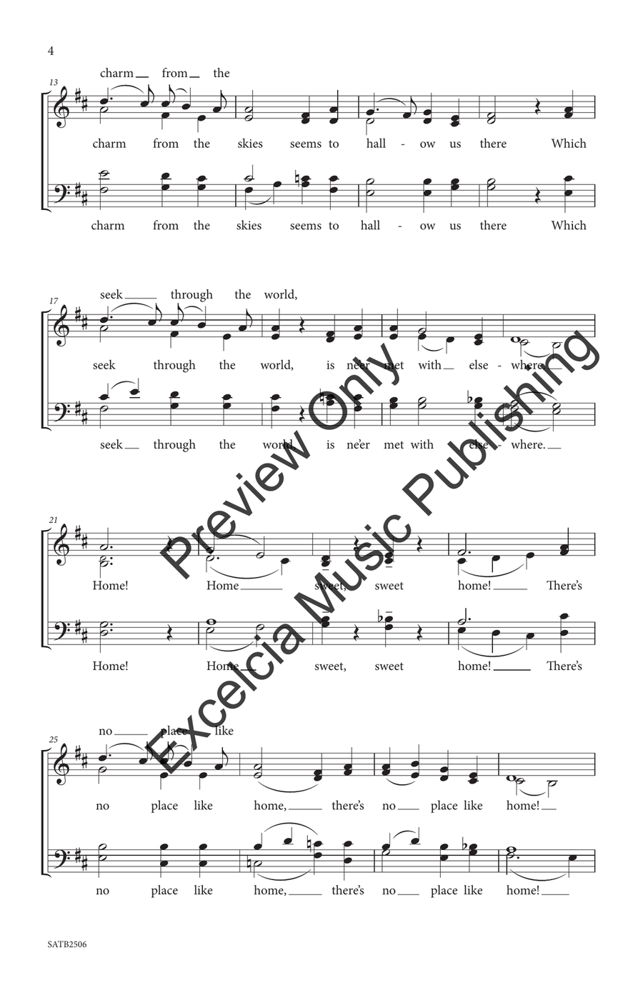Home Sweet Home Home Sweet Home 4-Part scores gallery preview page 5