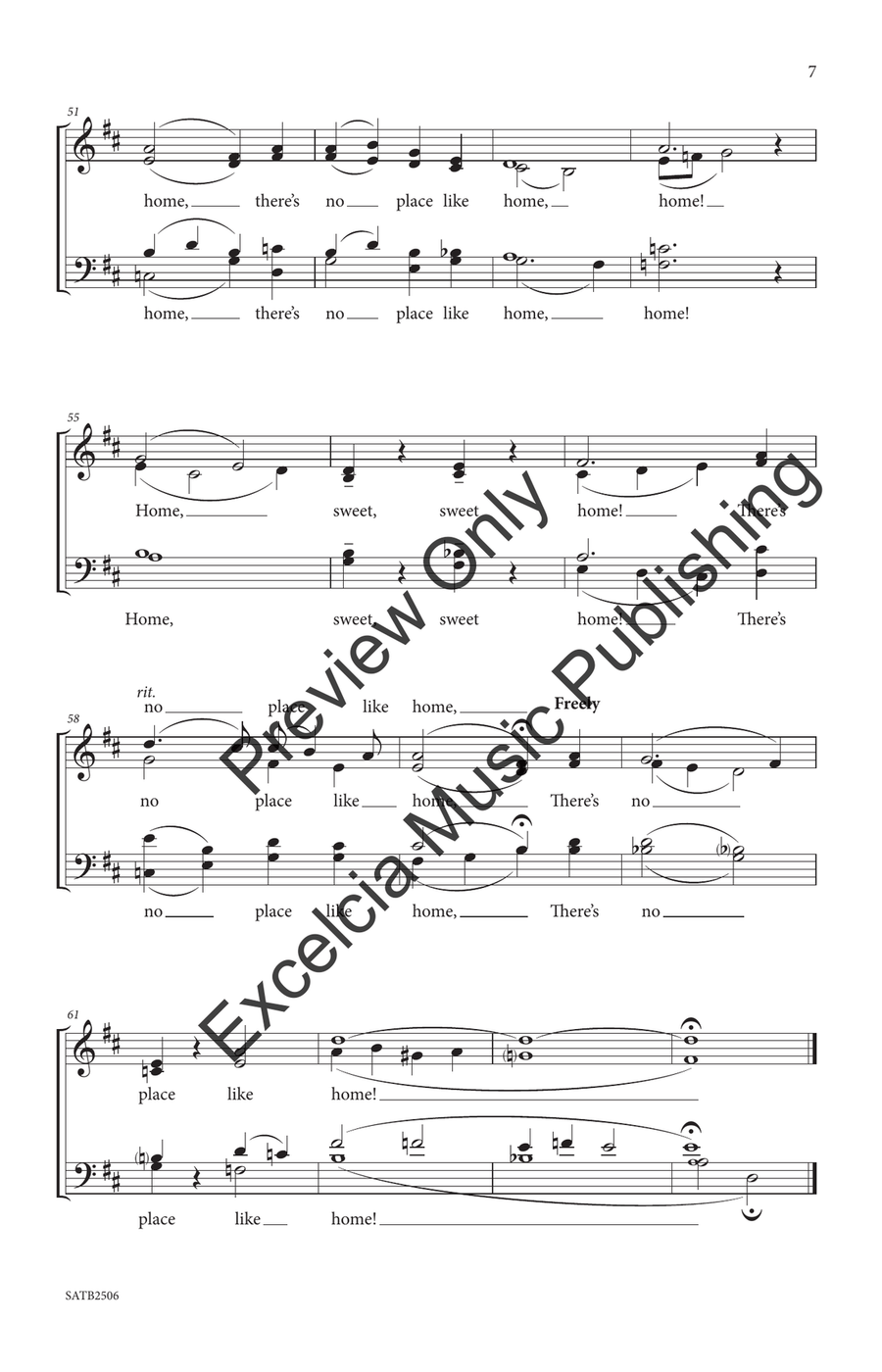 Home Sweet Home Home Sweet Home 4-Part scores gallery preview page 8