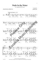 Wade in the Water (SATB) 4-Part scores gallery preview page 4