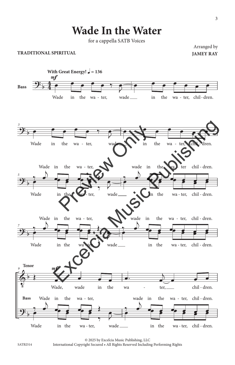 Wade in the Water (SATB) 4-Part - Sheet Music page 4
