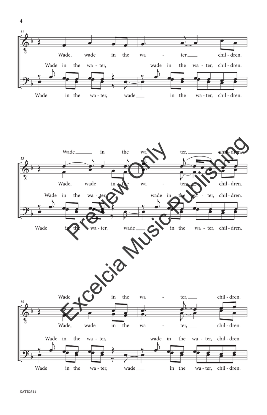 Wade in the Water (SATB) 4-Part - Sheet Music page 5