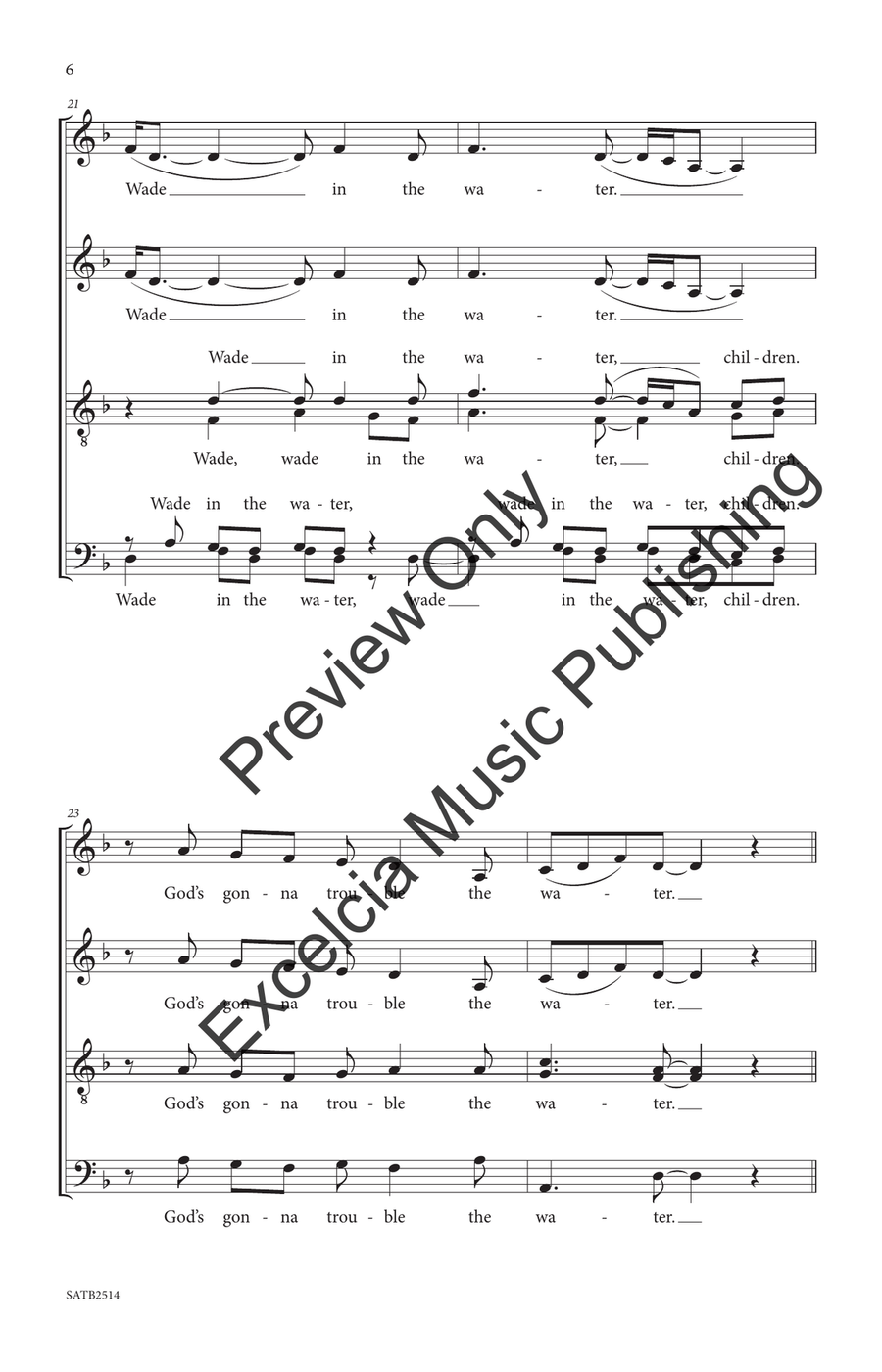 Wade in the Water (SATB) 4-Part - Sheet Music page 7