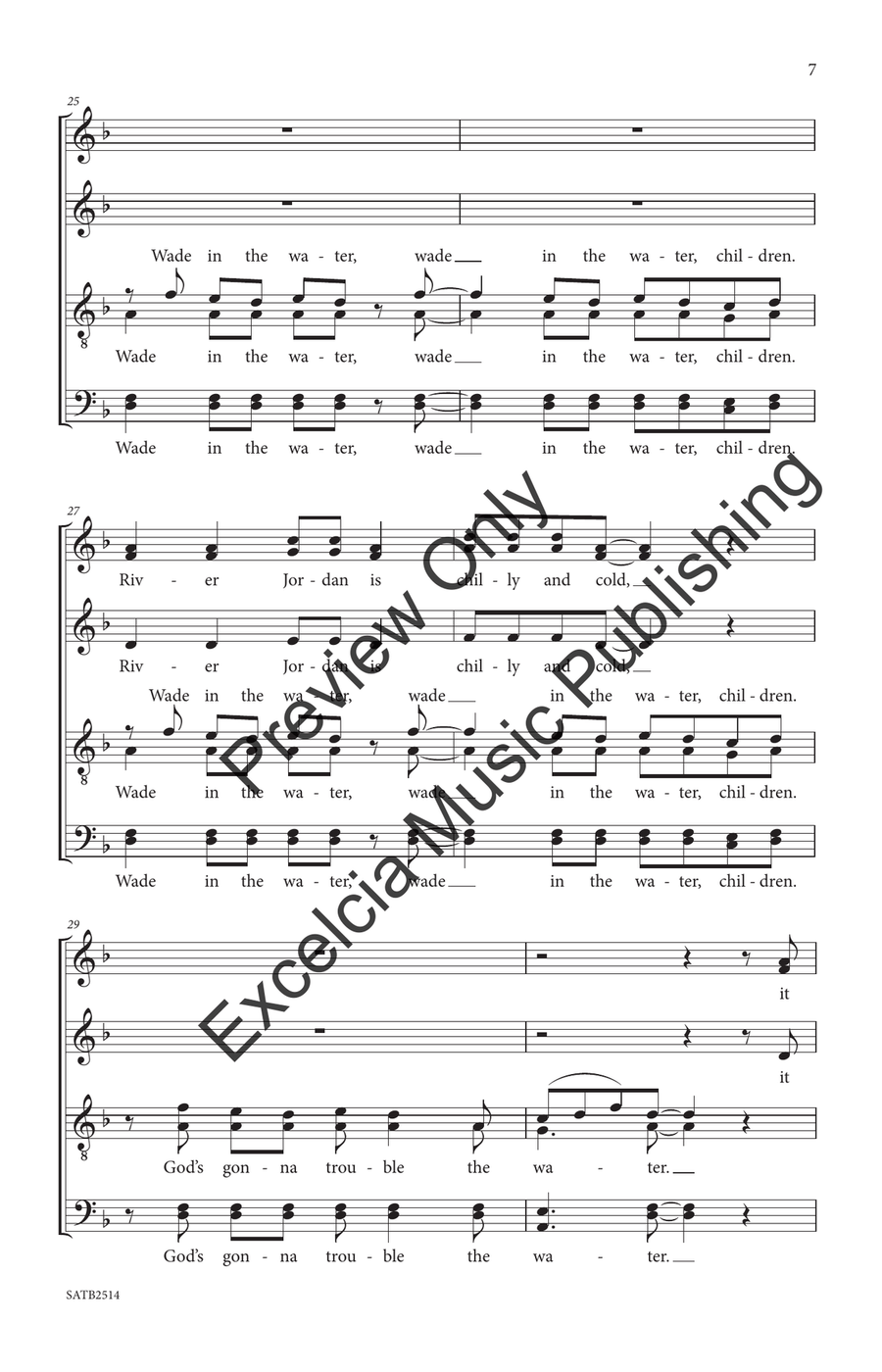Wade in the Water (SATB) 4-Part - Sheet Music page 8