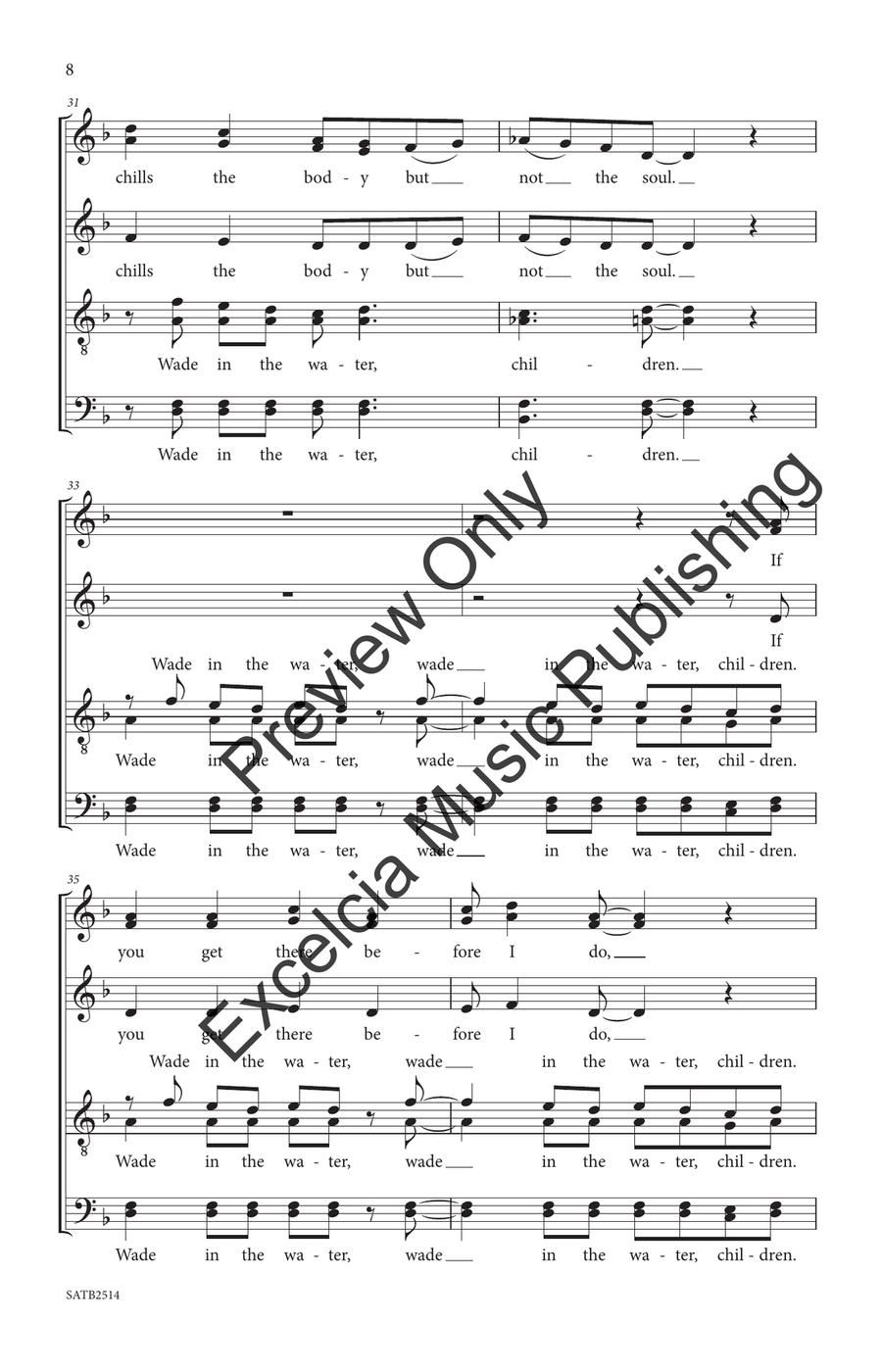 Wade in the Water (SATB) 4-Part - Sheet Music page 9