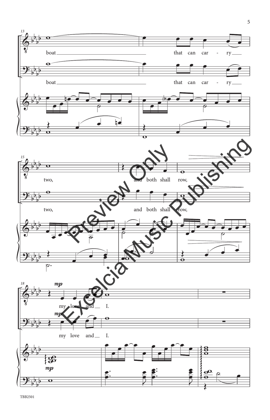 The Water Is Wide (TBB) TTB - Sheet Music page 6