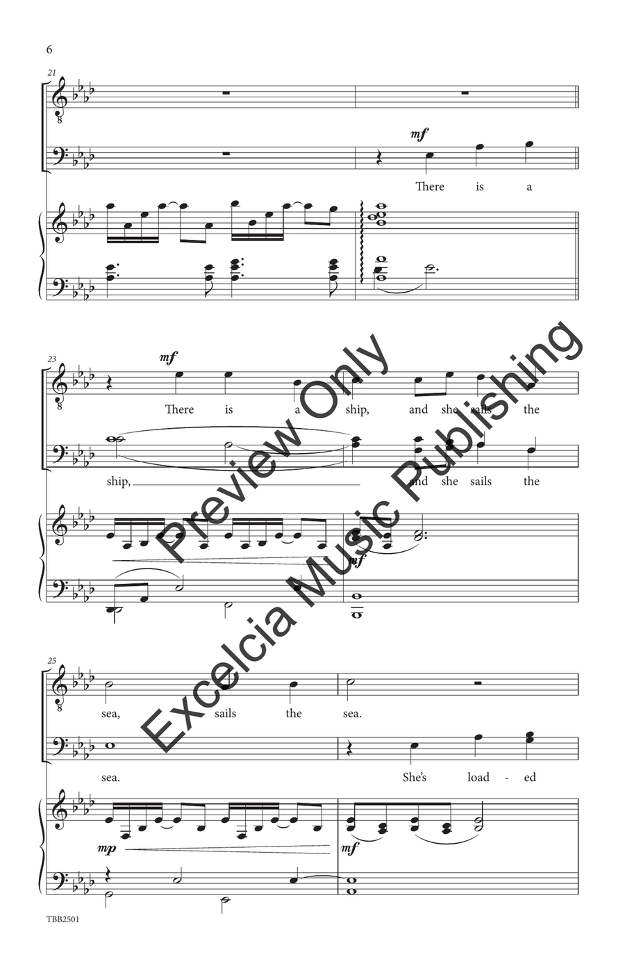 The Water Is Wide (TBB) TTB - Sheet Music page 7