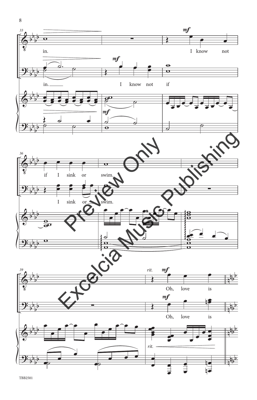 The Water Is Wide (TBB) TTB - Sheet Music page 9
