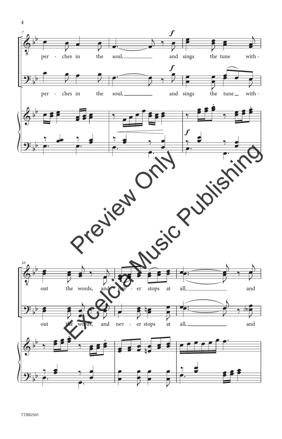 Hope is the Thing With Feathers (TTBB) by Patti Drennan TTBB - Sheet Music page 5