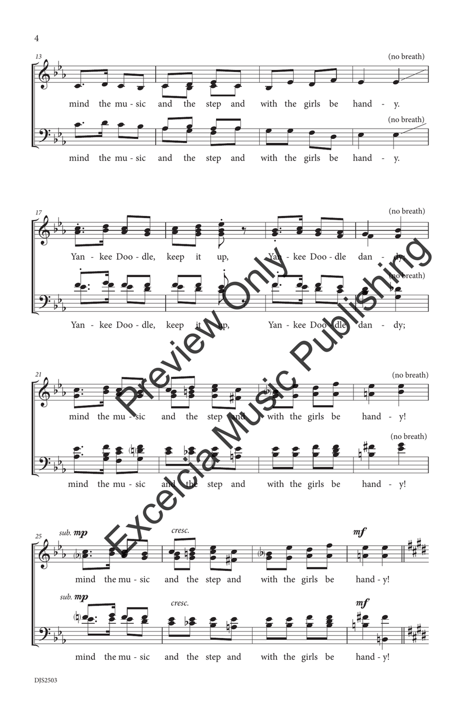 Yankee Doodle Yankee Doodle 4-Part scores gallery preview page 5
