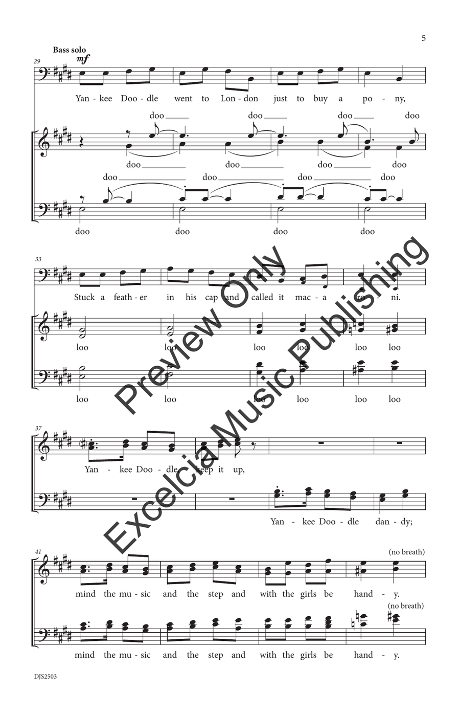 Yankee Doodle Yankee Doodle 4-Part scores gallery preview page 6
