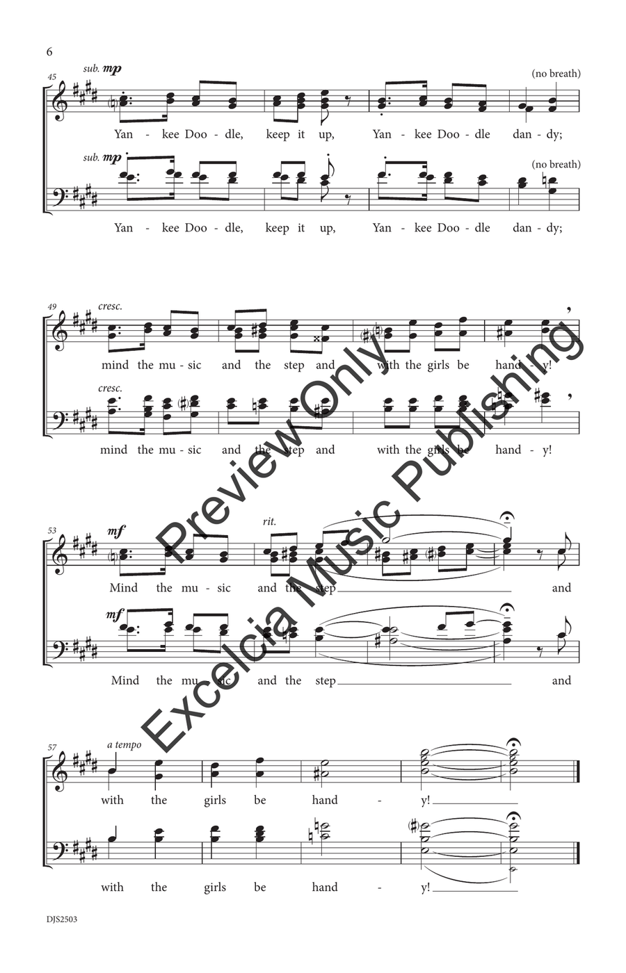 Yankee Doodle Yankee Doodle 4-Part scores gallery preview page 7