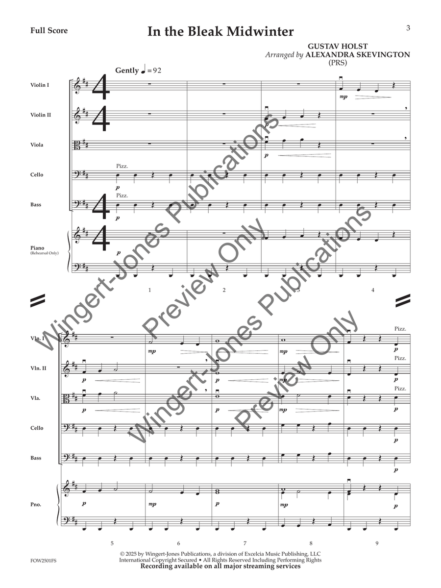 In the Bleak Midwinter (Score) String Orchestra scores gallery preview page 4