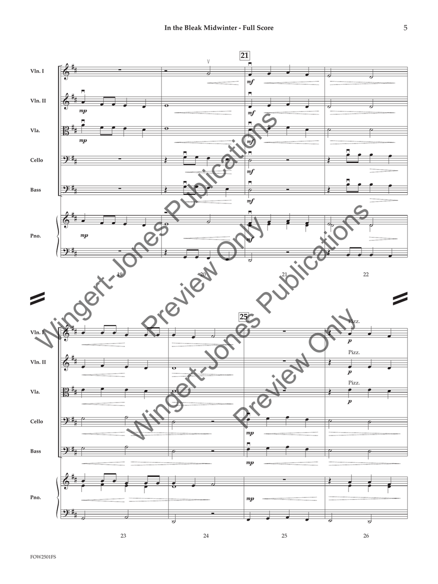 In the Bleak Midwinter (Score) String Orchestra scores gallery preview page 6
