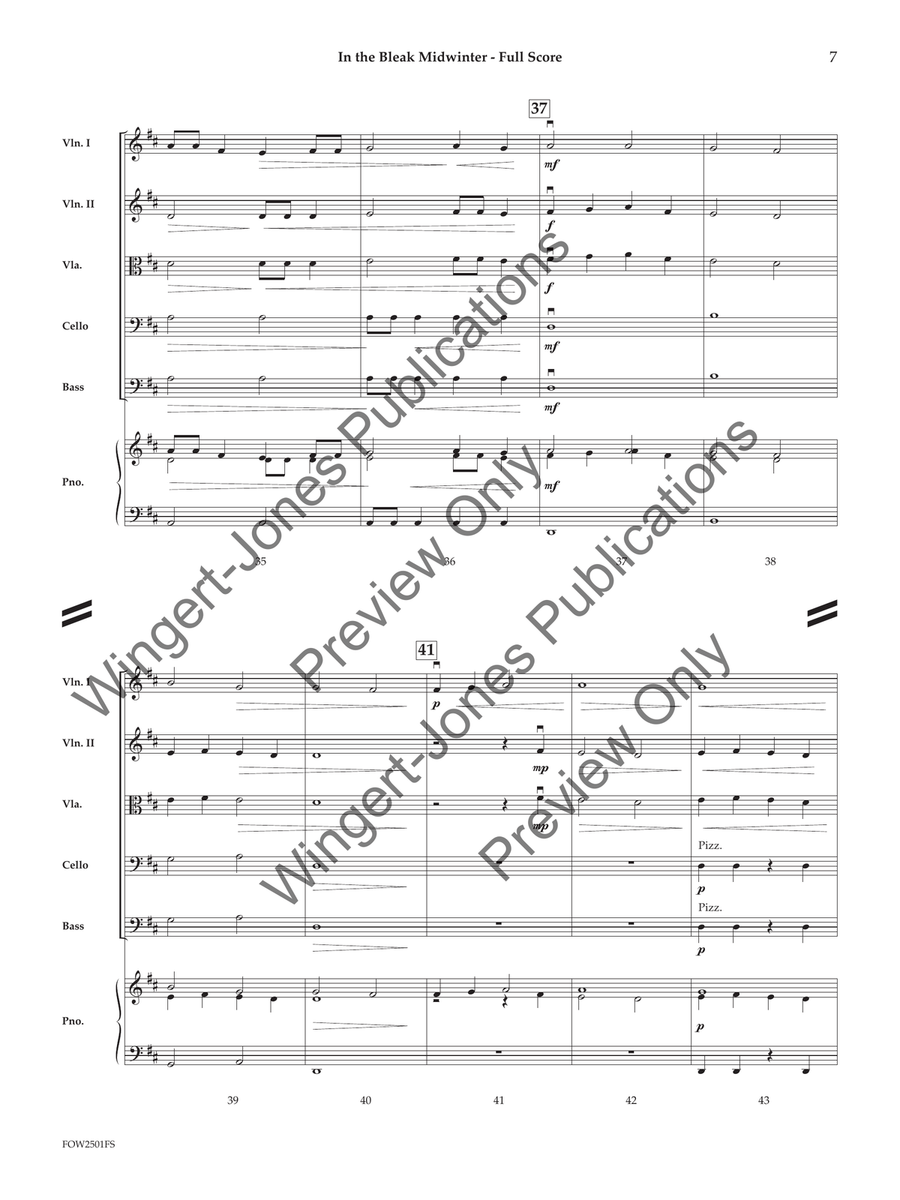 In the Bleak Midwinter (Score) String Orchestra scores gallery preview page 8