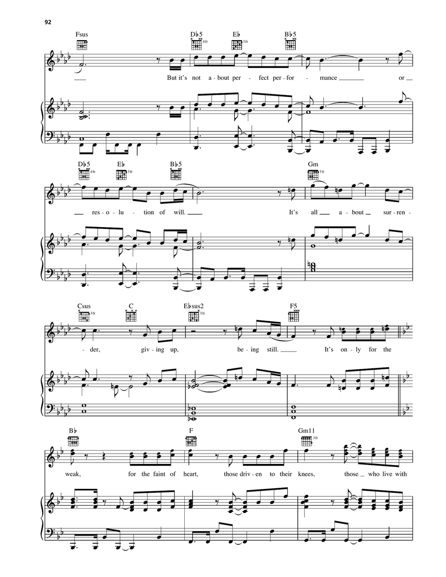 Only For The Weak Only For The Weak Piano, Vocal, Guitar scores gallery preview page 2