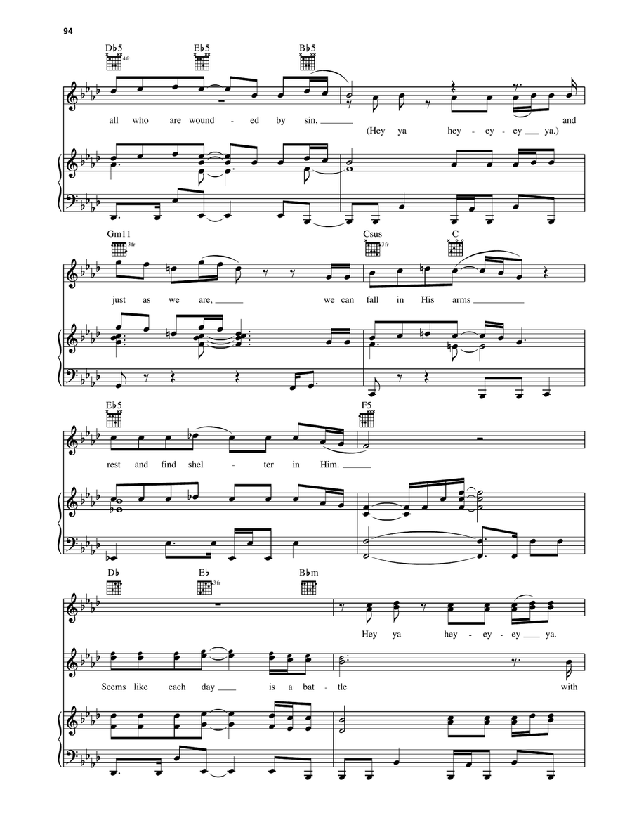 Only For The Weak Only For The Weak Piano, Vocal, Guitar scores gallery preview page 4