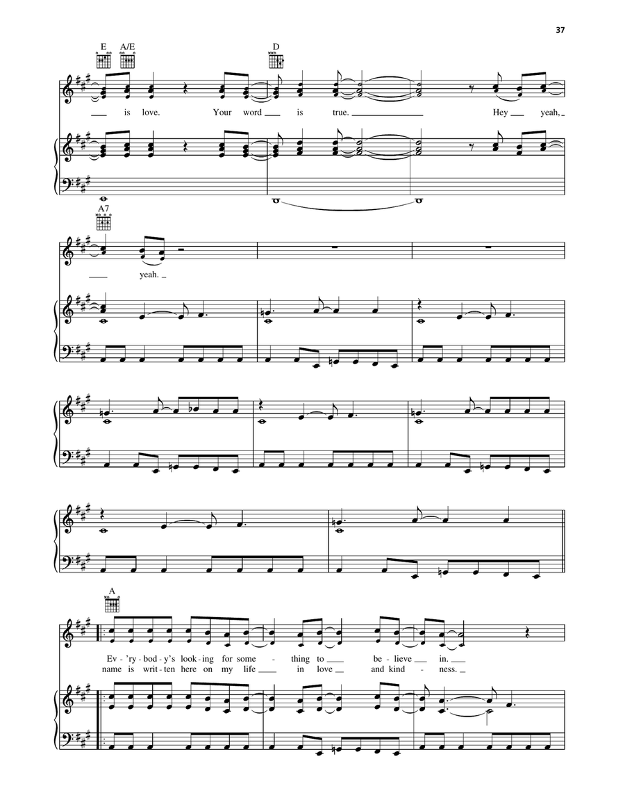Take You At Your Word Take You At Your Word Piano, Vocal, Guitar scores gallery preview page 2