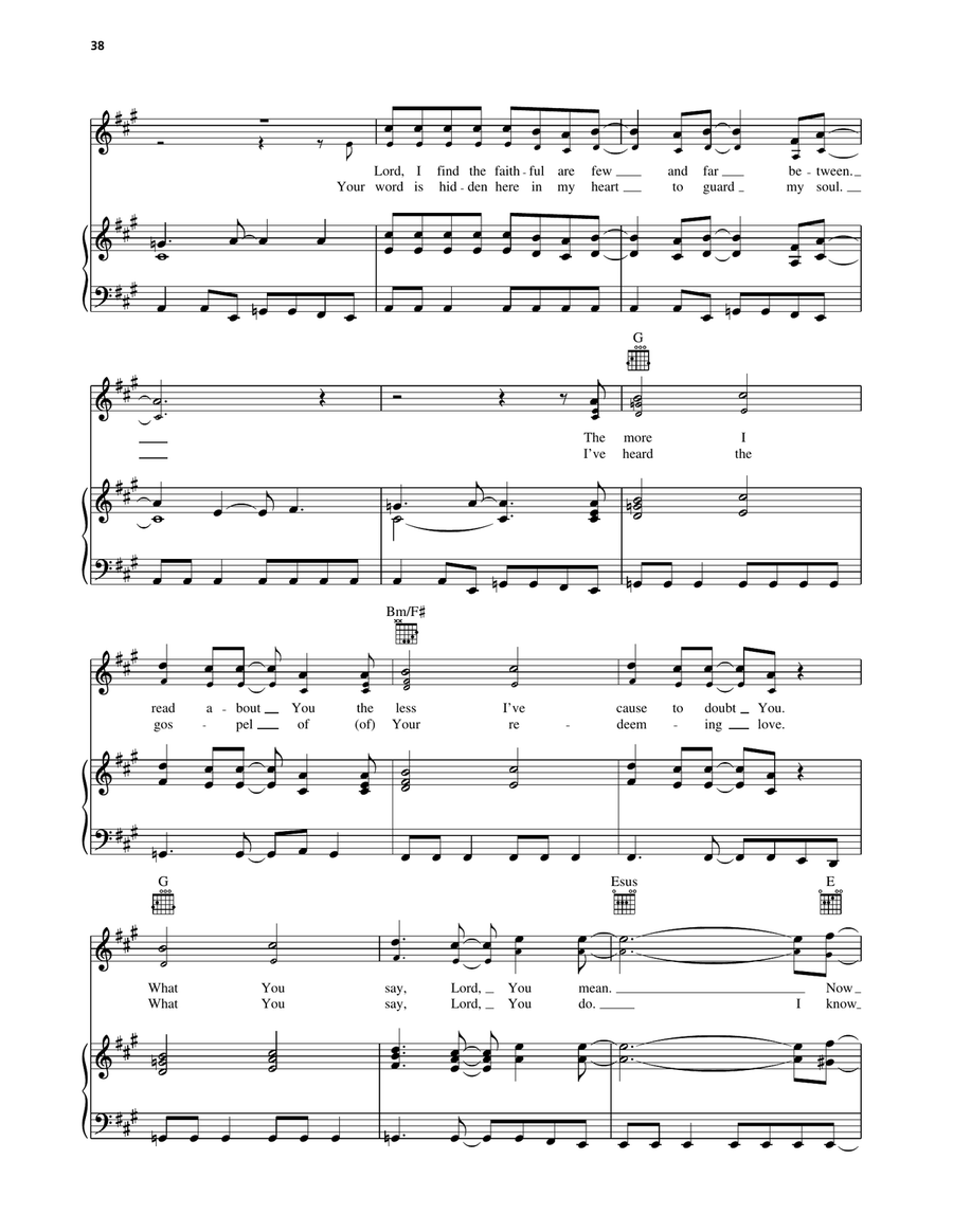 Take You At Your Word Take You At Your Word Piano, Vocal, Guitar scores gallery preview page 3