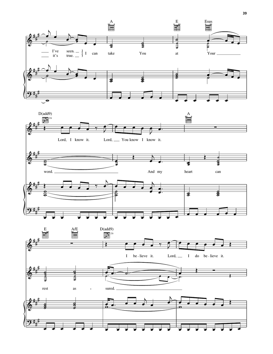 Take You At Your Word Take You At Your Word Piano, Vocal, Guitar scores gallery preview page 4