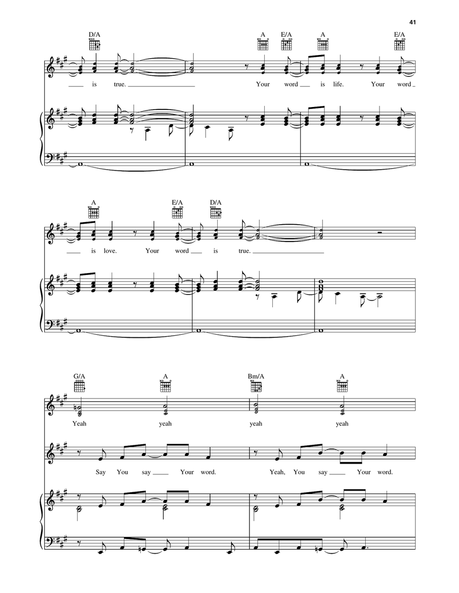 Take You At Your Word Take You At Your Word Piano, Vocal, Guitar scores gallery preview page 6