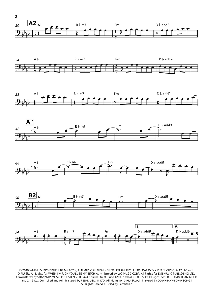 Firework Firework Trombone Solo scores gallery preview page 2