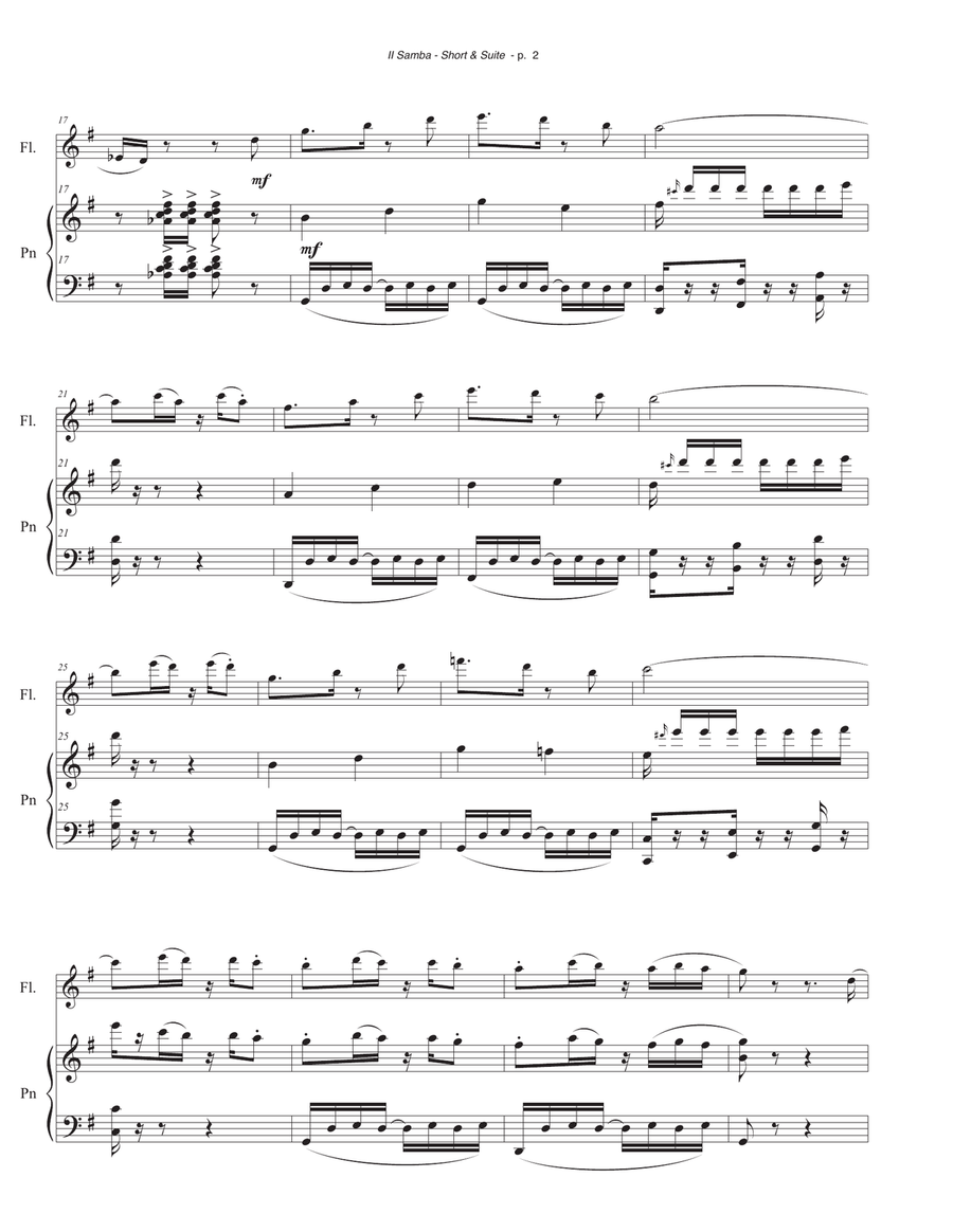 Short & Suite for flute and piano Flute scores gallery preview page 4