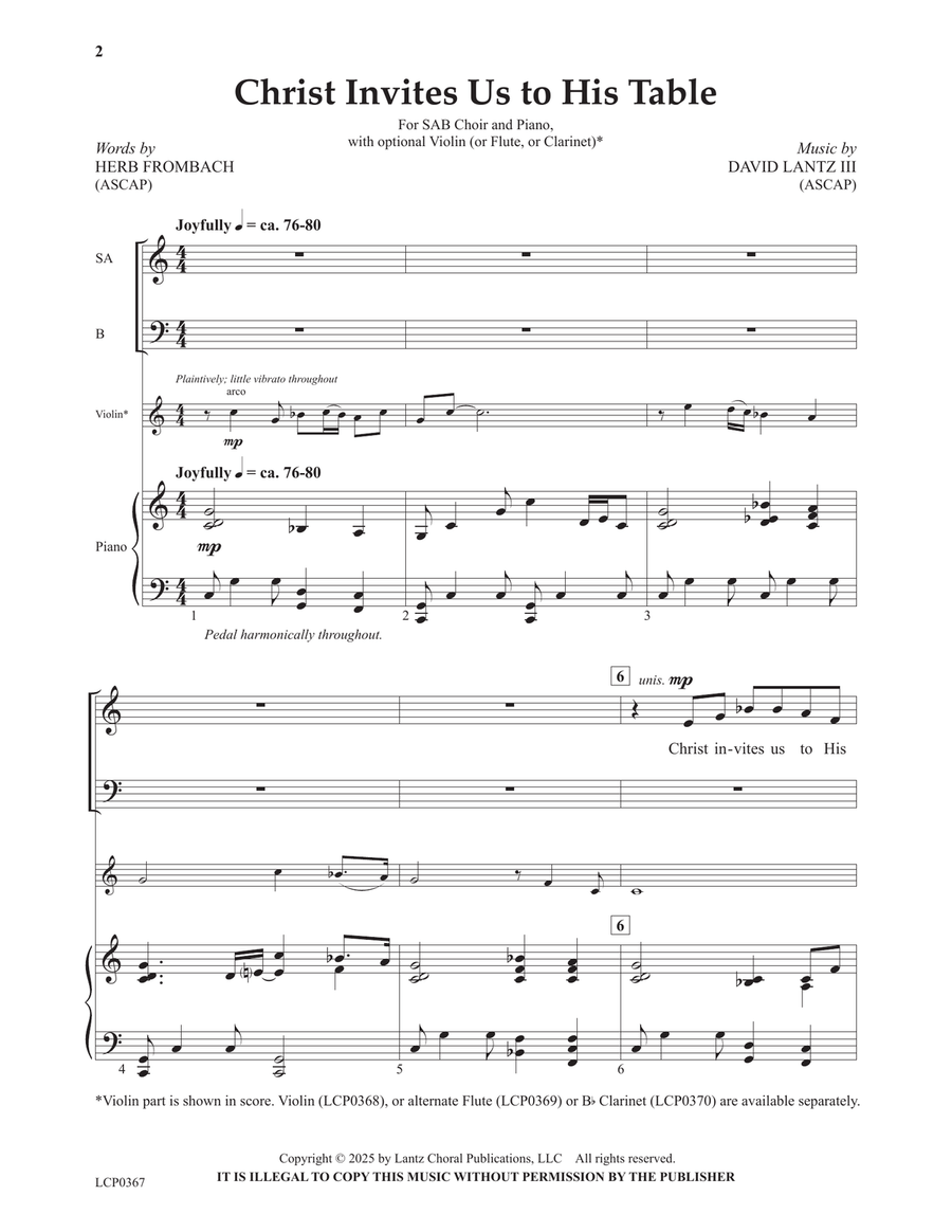 Christ Invites Us to His Table 3-Part scores gallery preview page 2