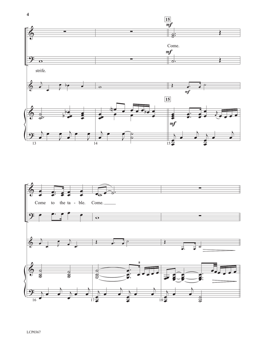Christ Invites Us to His Table 3-Part scores gallery preview page 4