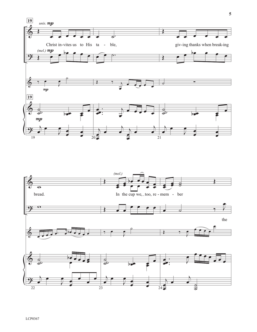 Christ Invites Us to His Table 3-Part scores gallery preview page 5